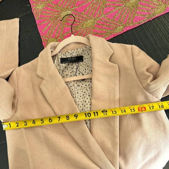 Zara Coat with lapel collar and long sleeves in dusty pink size XS - Picture 12 of 15